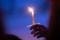 Light candle burning in celebration and spirit meditation